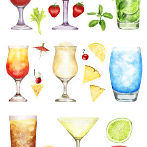 Ensemble de cocktails